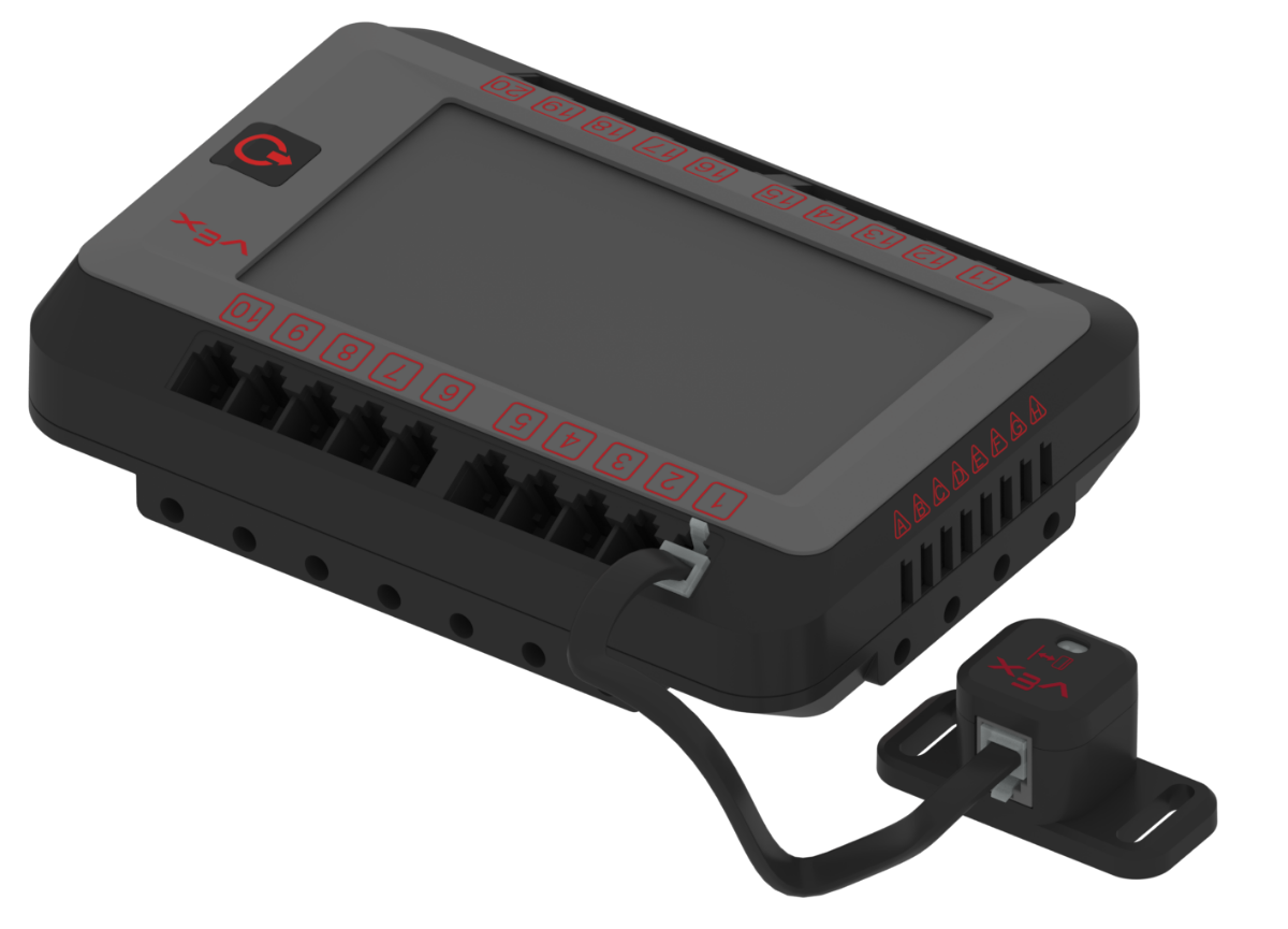 V5 距離センサーは、スマート ケーブルを使用して V5 Brain に接続されています。