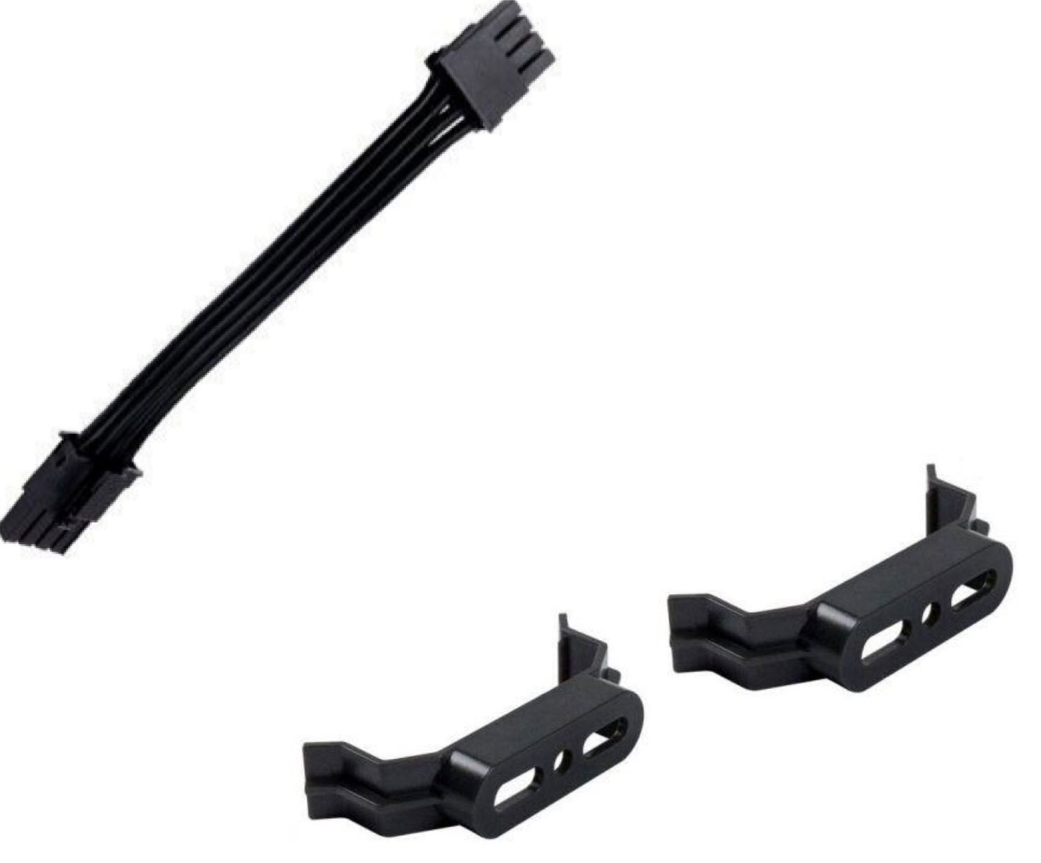 Cáp nguồn V5 có thể dùng để kết nối Pin với Não được hiển thị bên cạnh hai Kẹp Pin V5 có thể dùng để cố định Pin Robot vào robot.