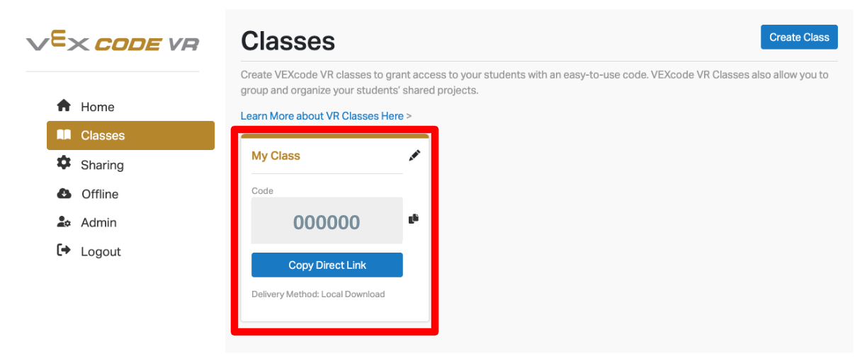 VEXcode VR लाइसेंसिंग सिस्टम इंटरफ़ेस का स्क्रीनशॉट, जो वर्चुअल रोबोटिक्स के माध्यम से कोडिंग अवधारणाओं को सीखने के लिए डिज़ाइन किए गए ऑनलाइन प्रोग्रामिंग वातावरण में लाइसेंस और उपयोगकर्ता खातों के प्रबंधन के लिए विकल्प प्रदर्शित करता है।