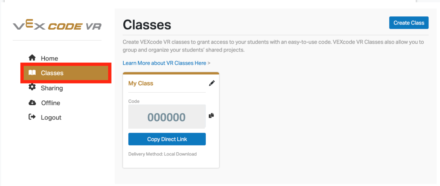 Tangkapan layar antarmuka sistem lisensi VEXcode VR, menampilkan opsi dan informasi bagi pengguna untuk mengelola lingkungan pemrograman robot virtual mereka.