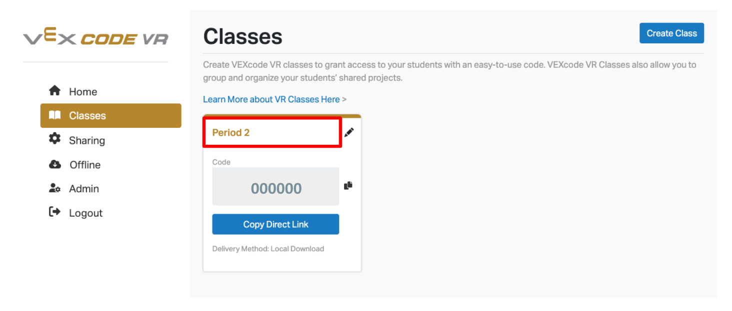 Näyttökaappaus VEXcode VR -lisenssijärjestelmän käyttöliittymästä, jossa näkyvät koodauksen ja robotiikan periaatteiden opettamiseen suunnitellun virtuaalisen ohjelmointiympäristön käyttäjälisensseihin liittyvät vaihtoehdot ja tiedot.