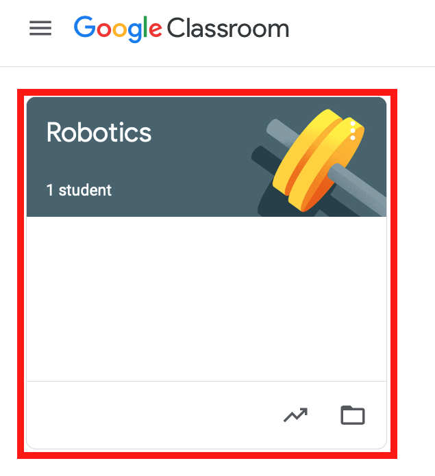 Captura de pantalla de la interfaz VEXcode VR que muestra la opción "Seleccionar aula", diseñada para que los educadores administren entornos de codificación virtuales para estudiantes en educación STEM.