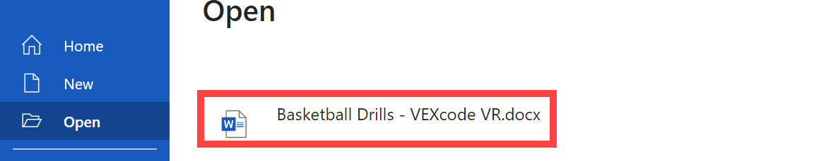 Képernyőkép a VEXcode VR programozói felületről, amely egy blokk alapú kódolási környezetet mutat be, amelyet arra terveztek, hogy kódolási fogalmakat és robotikai elveket tanítson a diákoknak virtuális környezetben.