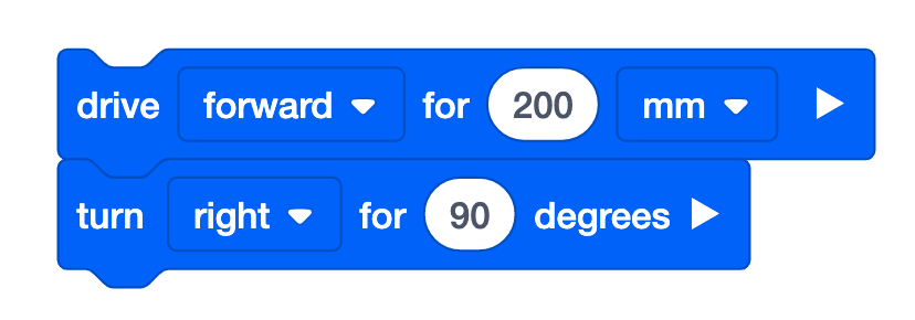 ไดอะแกรมของชุดขับเคลื่อน VEXcode VR แสดงให้เห็นส่วนประกอบและโครงสร้างของระบบขับเคลื่อนของหุ่นยนต์เสมือนจริง ซึ่งใช้ในบทช่วยสอนสำหรับการสอนหลักการเขียนโค้ดและหุ่นยนต์ในบริบททางการศึกษา