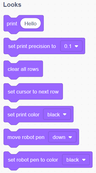 Captura de tela da interface de codificação baseada em blocos do VEXcode VR, mostrando vários blocos de codificação usados para programar um robô virtual, ilustrando as ferramentas educacionais da plataforma para aprender conceitos de codificação na educação STEM.