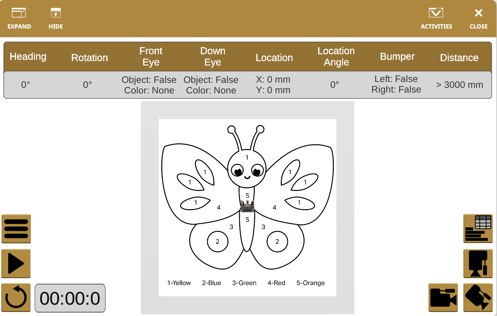 Captura de tela dos recursos do VEXcode VR Playground, mostrando a interface de codificação baseada em blocos e o ambiente de robô virtual projetado para ensinar conceitos de codificação e princípios de robótica em um ambiente educacional.