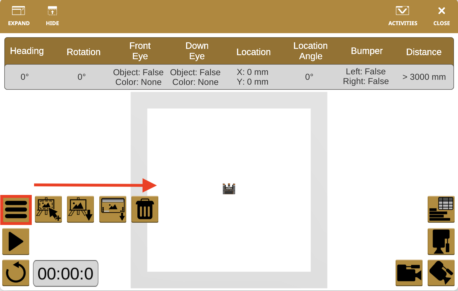 Kuvakaappaus VEXcode VR Playground -käyttöliittymästä, joka esittelee erilaisia ​​koodauslohkoja ja vaihtoehtoja virtuaalisen robotin ohjelmointiin sekä korostaa ominaisuuksia, jotka on suunniteltu parantamaan oppimista STEM-opetuksessa.