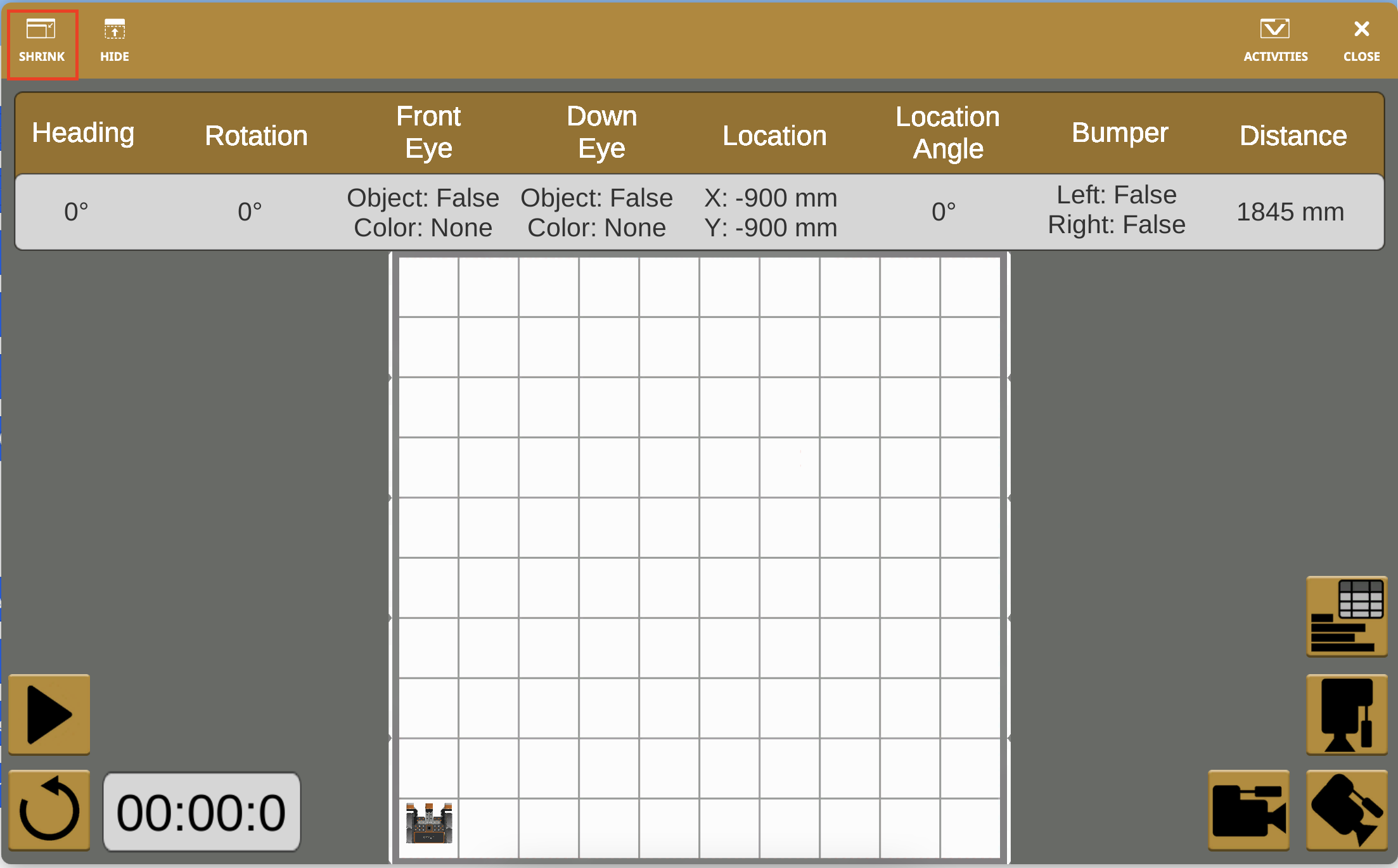 Capture d'écran de l'interface du terrain de jeu VEXcode VR, présentant divers blocs de codage et outils disponibles pour que les utilisateurs puissent programmer un robot virtuel, mettant l'accent sur les fonctionnalités conçues à des fins éducatives dans l'apprentissage STEM.