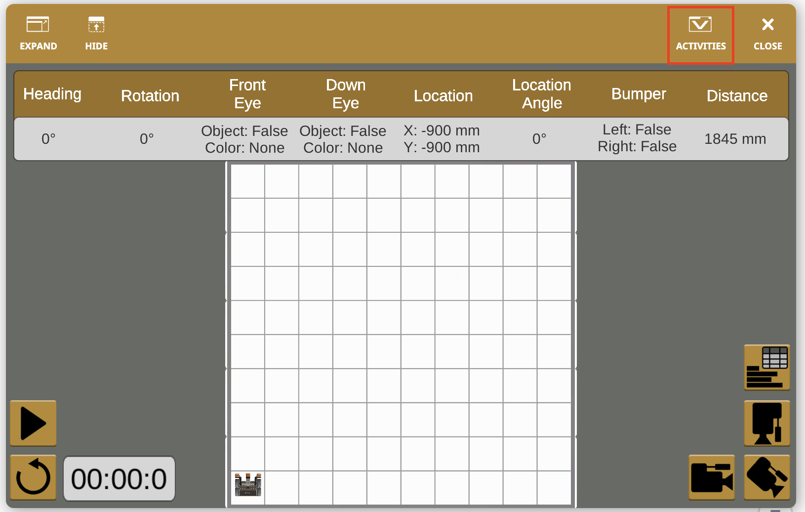 Tangkapan layar antarmuka fitur VEXcode VR Playground, yang memamerkan lingkungan pengkodean berbasis blok, alat untuk memprogram robot virtual, dan opsi untuk menguji dan men-debug kode, yang dirancang untuk penggunaan pendidikan dalam pembelajaran STEM.