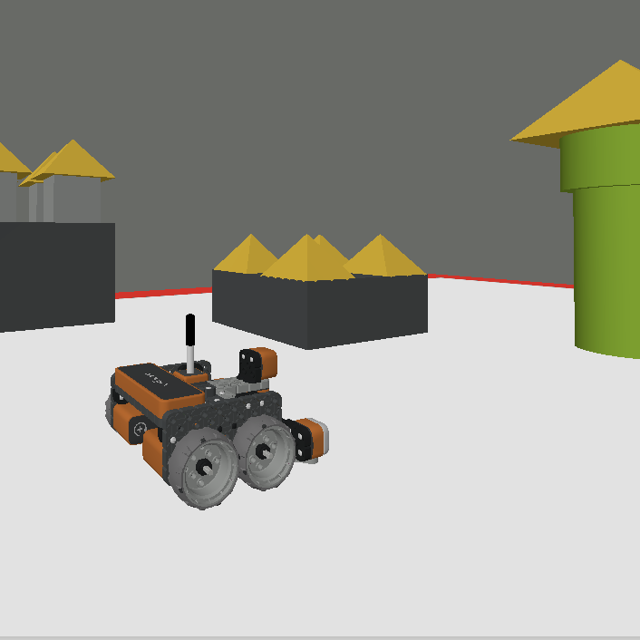 Діаграма, що демонструє функції робота VEXcode VR, його компоненти та можливості в освітньому середовищі для навчання кодуванню та роботизації.