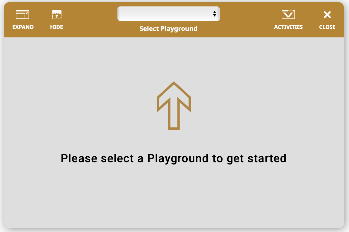 Zrzut ekranu interfejsu VEXcode VR przedstawiający opcję „Wybierz plac zabaw”, ilustrującą proces wybierania przez użytkowników wirtualnego środowiska do programowania robota w sekcji rozwiązywania problemów.