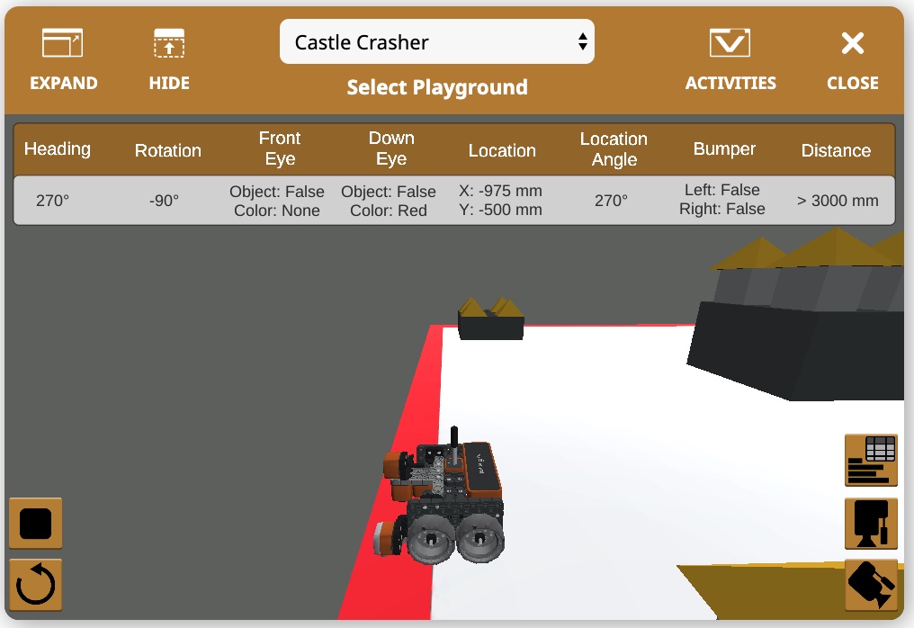 Ilustracja funkcji robota VEXcode VR prezentująca konstrukcję i możliwości wirtualnego robota w środowisku programowania online, podkreślająca jego zastosowanie w edukacji STEM i koncepcjach kodowania.