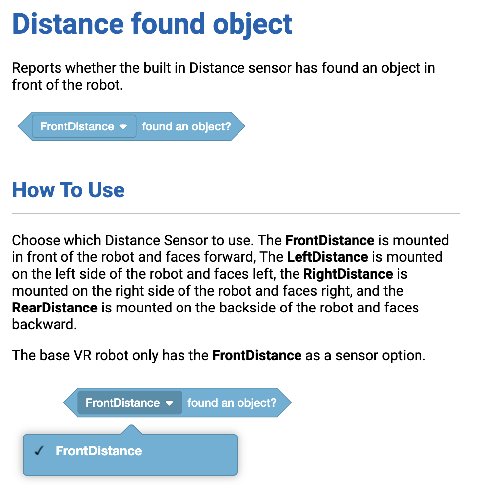 Capture d'écran de la section de dépannage de VEXcode VR, affichant les problèmes courants et les solutions pour les utilisateurs programmant des robots virtuels, mettant en évidence les concepts de codage clés et les ressources d'assistance pour les enseignants et les étudiants dans l'enseignement STEM.