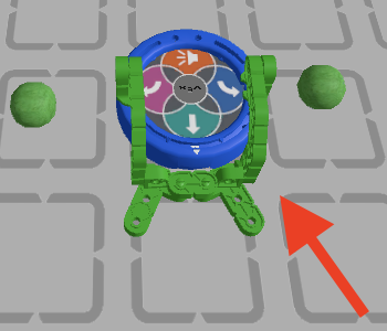 Captura de pantalla del 123 Playspace en VEXcode VR, que muestra el entorno de robot virtual donde los usuarios pueden crear y probar código utilizando una interfaz basada en bloques, diseñada para fines educativos en codificación y robótica.