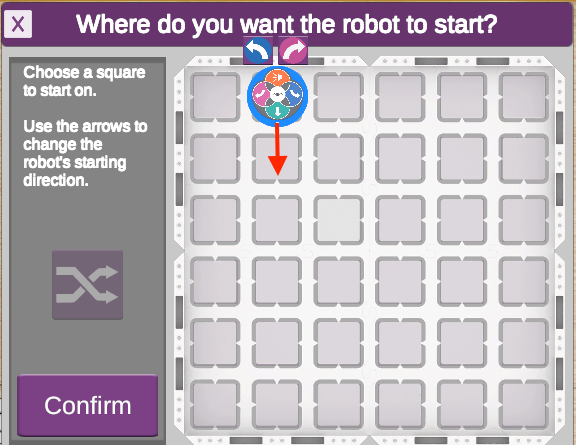 VEXcode VR 123 Playspace sąsajos ekrano kopija, kurioje demonstruojamas virtualus robotas ir programavimo blokai, skirti kodavimo mokymui ir STEM mokymuisi.