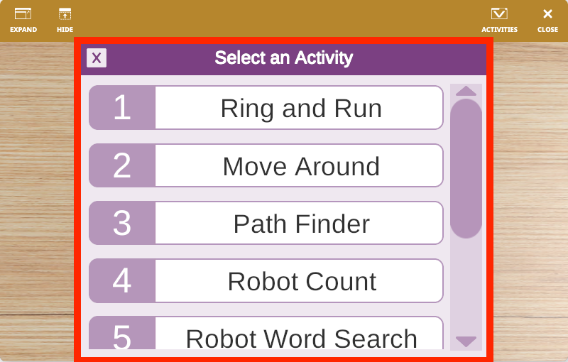 VEXcode VR 123 प्लेस्पेस इंटरफ़ेस का स्क्रीनशॉट, जिसमें एक आभासी रोबोट और कोडिंग ब्लॉकों को दिखाया गया है, जिनका उपयोग सिम्युलेटेड वातावरण में प्रोग्रामिंग के लिए किया जाता है, जिसे STEM सीखने में शैक्षिक उद्देश्यों के लिए डिज़ाइन किया गया है।