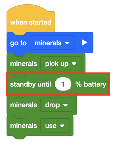 रोवर रेस्क्यू प्रोग्रामिंग चुनौती को प्रदर्शित करने वाले VEXcode VR इंटरफ़ेस का स्क्रीनशॉट, जिसमें ब्लॉक-आधारित कोडिंग लेआउट और बाधाओं को पार करने वाला एक आभासी रोबोट दिखाया गया है, जिसे शैक्षिक सेटिंग में कोडिंग और रोबोटिक्स अवधारणाओं को सिखाने के लिए डिज़ाइन किया गया है।