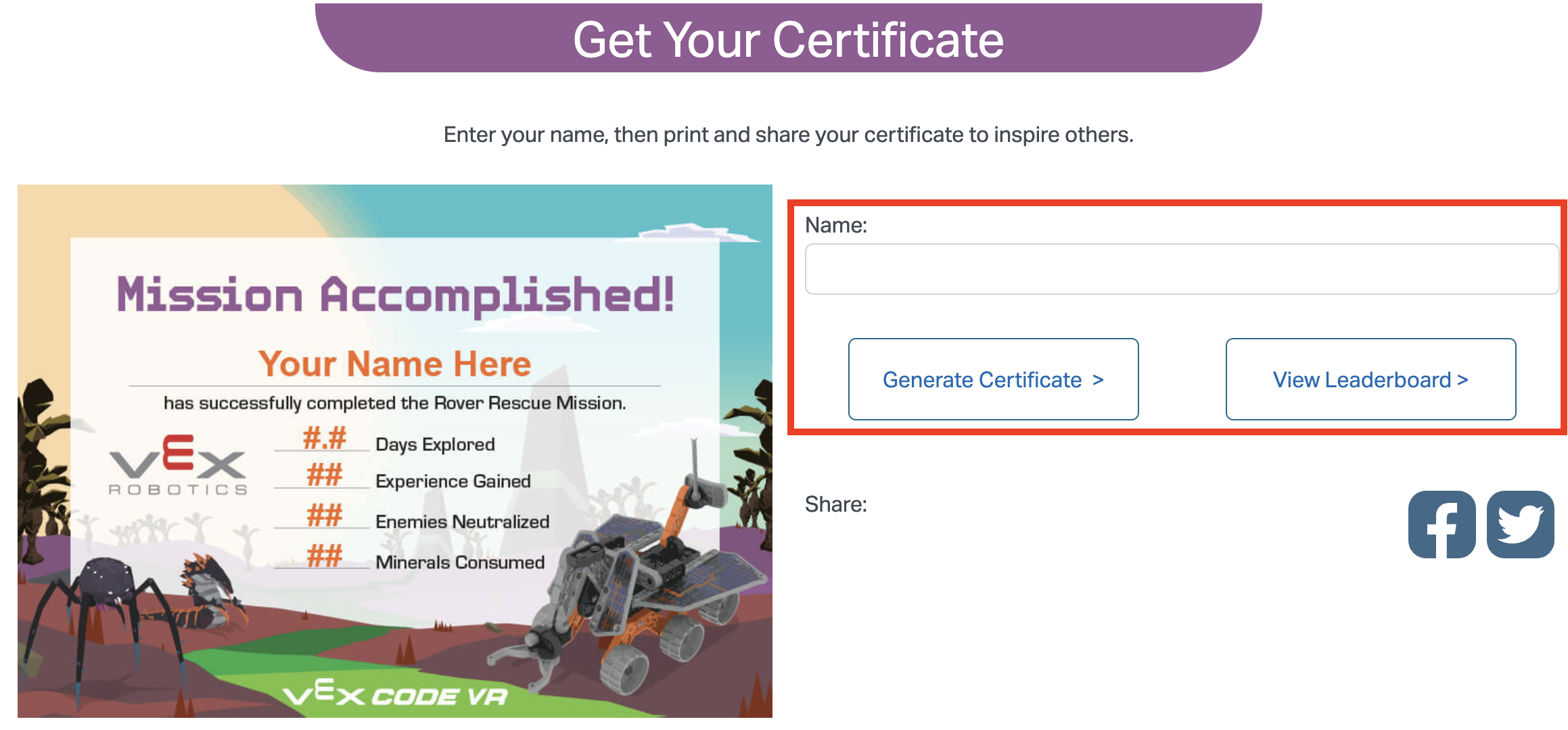 VEXcode VR ইন্টারফেসের স্ক্রিনশট রোভার রেসকিউ প্রোগ্রামিং চ্যালেঞ্জ দেখাচ্ছে, একটি সিমুলেটেড পরিবেশে একটি ভার্চুয়াল রোবট নিয়ন্ত্রণ করার জন্য কমান্ড সহ একটি ব্লক-ভিত্তিক কোডিং লেআউট বৈশিষ্ট্যযুক্ত।