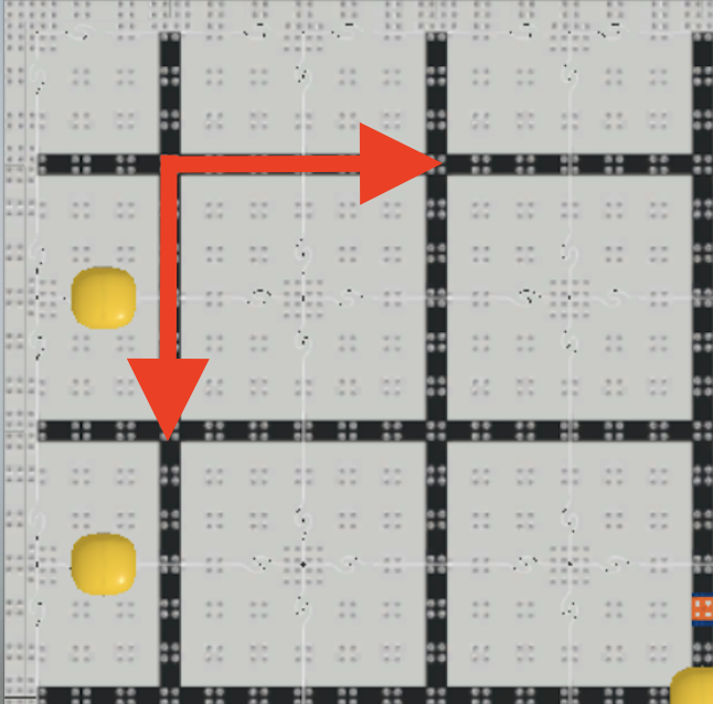 Screenshot der VEXcode VR-Schnittstelle, die die für die VIQC Pitching In-Challenge (2021–2022) verwendete Codierungsumgebung zeigt, mit blockbasierten Codierungselementen und einer virtuellen Robotersimulation für Bildungszwecke.