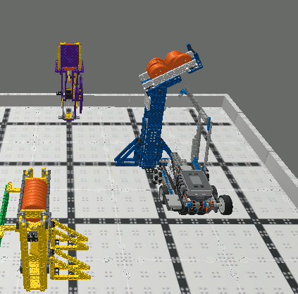 Capture d'écran de l'interface VEXcode VR présentant l'environnement de programmation VIQC Slapshot (2022-2023), comprenant des éléments de codage basés sur des blocs et un robot virtuel à des fins éducatives dans l'apprentissage STEM.