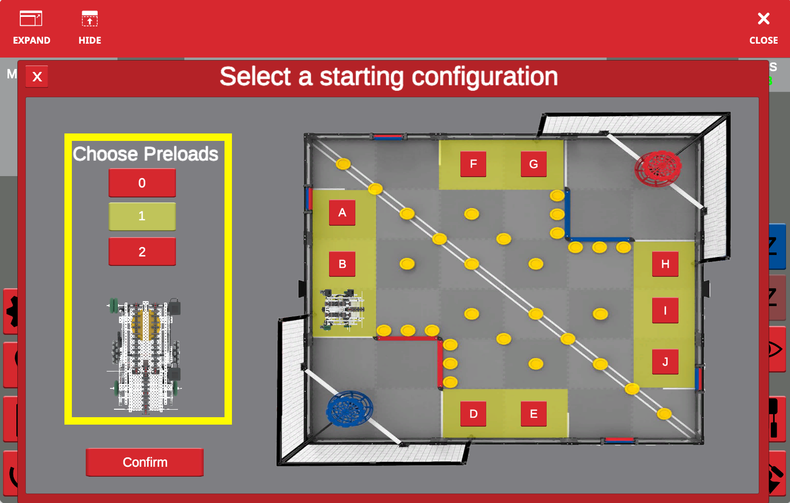 Captura de tela da interface VEXcode VR mostrando o ambiente de programação para VRC Spin Up (2022-2023), apresentando opções de codificação baseadas em blocos e texto para os usuários aprenderem conceitos de codificação com um robô virtual.