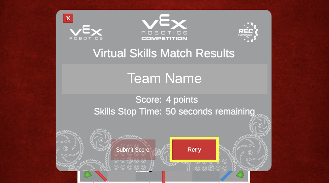 ไดอะแกรมแสดงเค้าโครงสนามเกม VRC Over Under สำหรับฤดูกาล 2023-2024 พร้อมด้วยโซนและอุปสรรคต่างๆ สำหรับความท้าทายในการเขียนโปรแกรม VEXcode VR