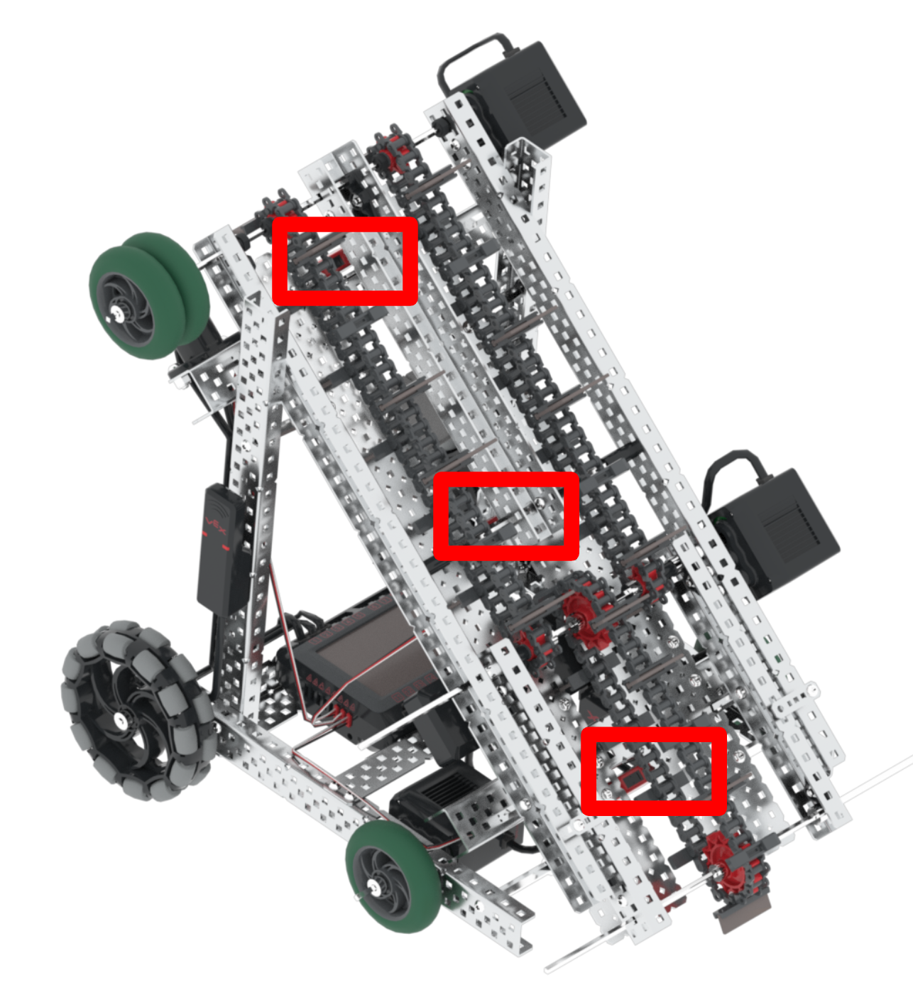 Captura de pantalla de la interfaz VEXcode VR que muestra las opciones de codificación basadas en bloques y un robot virtual, que ilustra las características de la plataforma para enseñar conceptos de codificación en el contexto de VRC Spin Up (2022-2023) para la educación STEM.