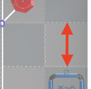 STEM öğreniminde eğitim amaçlı sanal bir robot ve blok tabanlı kodlama seçenekleri sunan VRC Tipping Point yarışması için programlama ortamını gösteren VEXcode VR arayüzünün ekran görüntüsü.