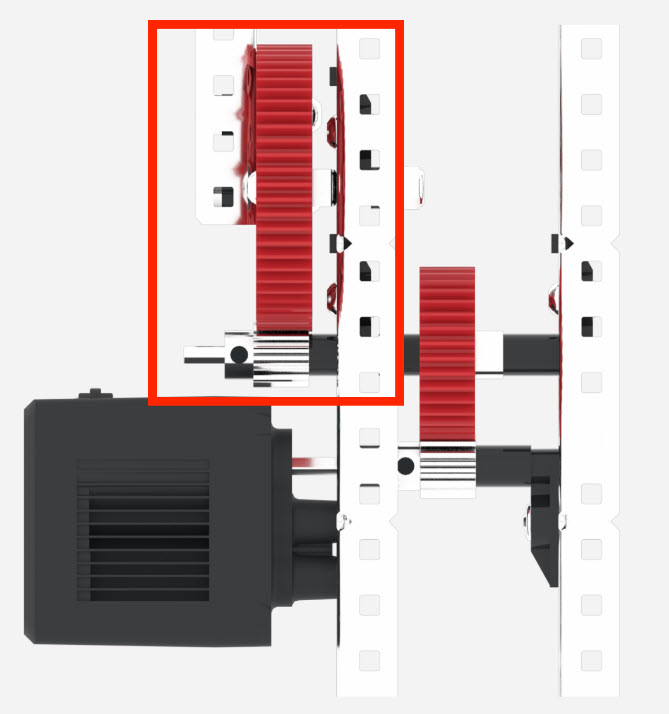 Diagram terperinci robot kompetisi V5 yang memamerkan komponen dan strukturnya, mengilustrasikan desain dan fungsionalitas yang relevan dengan kompetisi VEX Robotics.
