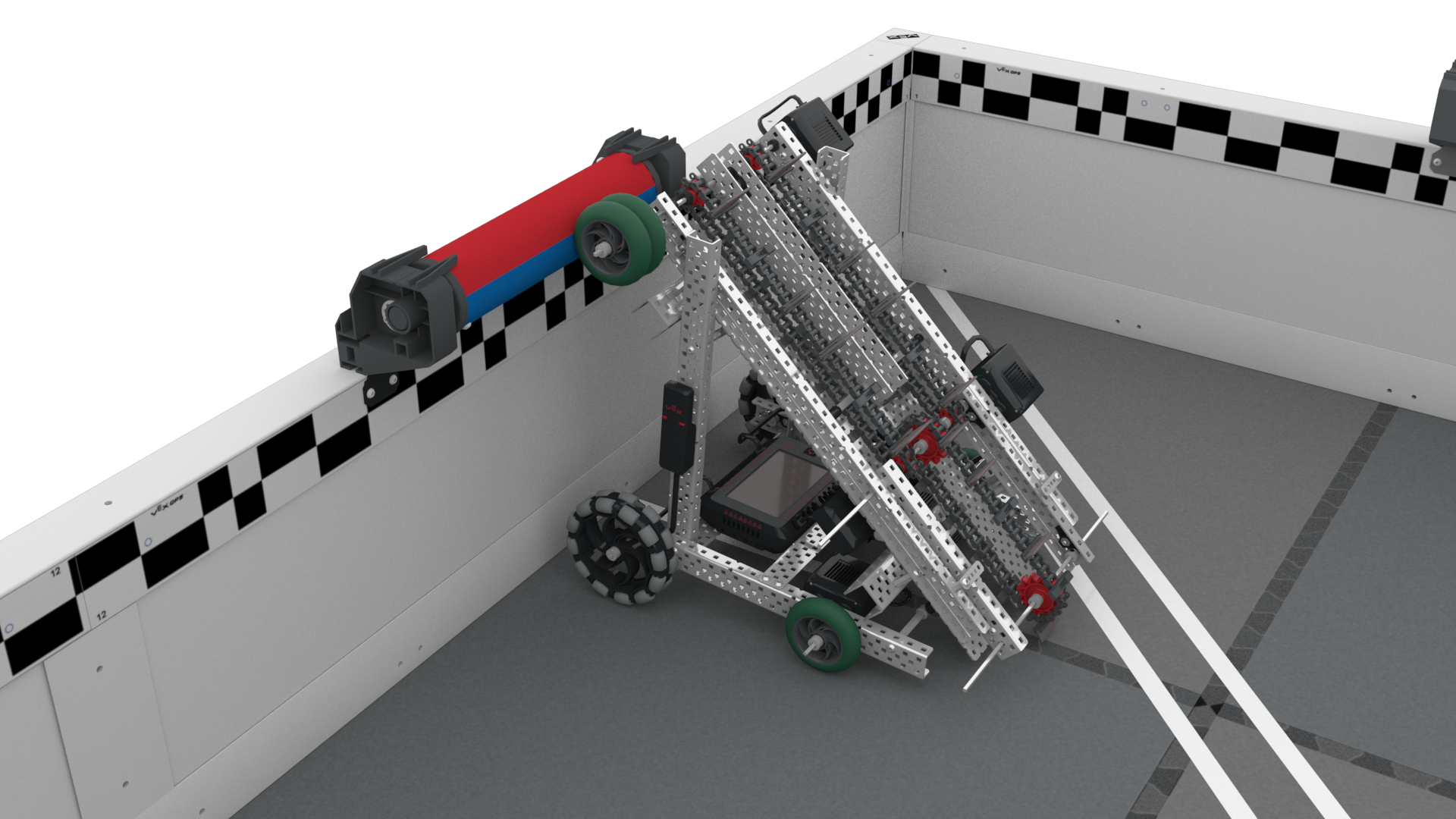 Imagen de VRC Disco Rollers que muestra un conjunto de ruedas de robot circulares y coloridas diseñadas para robots de competición, destacando su diseño y funcionalidad únicos en la categoría de robótica V5.