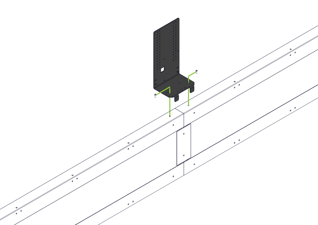 A versenyrobot összeszerelési folyamatát bemutató diagram, kiemelve a legfontosabb alkatrészeket és azok elrendezését, a Versenyrobotok szakasz V5 kategória leírásának részeként.