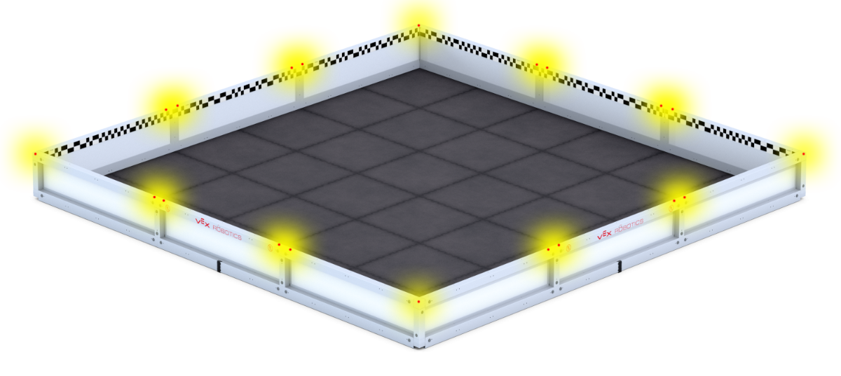 Diagram dat stap 3 illustreert voor het bouwen van wedstrijdrobots in de V5-categorie, met gelabelde componenten en montage-instructies.