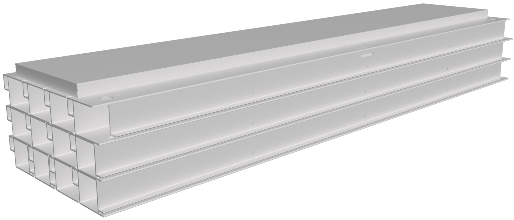 Diagram zobrazující delší panely pro soutěžní roboty v kategorii V5, ilustrující rozměry a konfigurace pro vylepšený design robota.