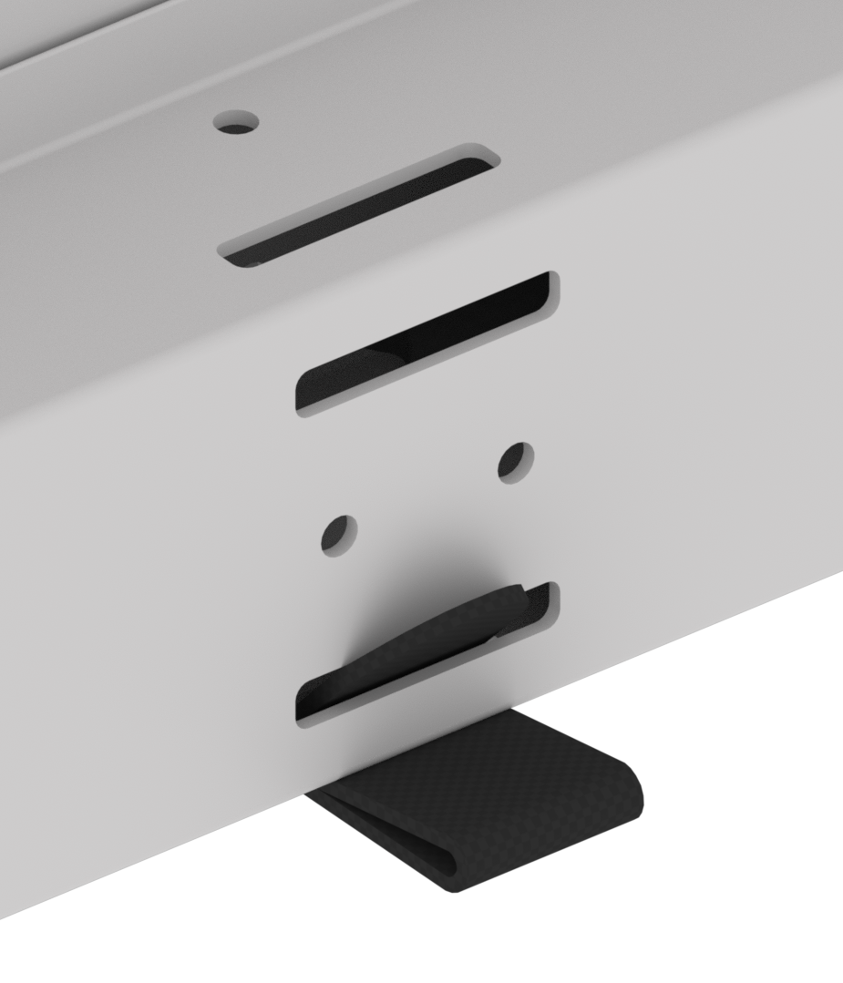 Imagem de tiras de velcro usadas em robôs de competição V5, mostrando sua textura e flexibilidade para fixar componentes em projetos de robótica.