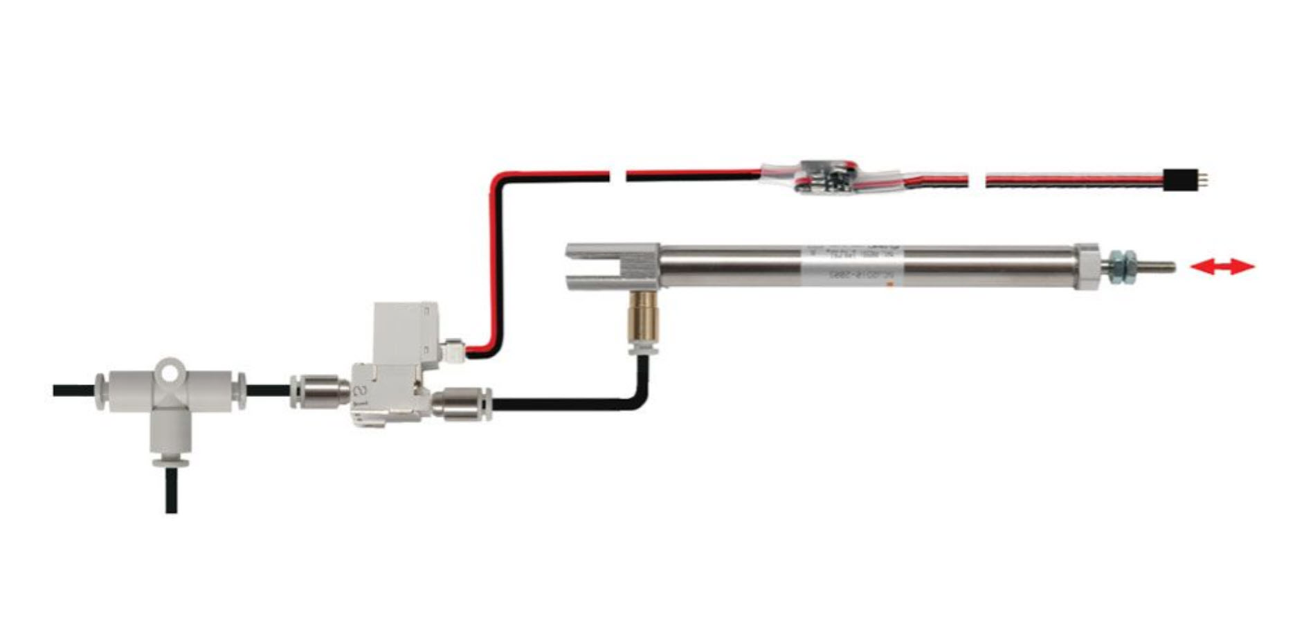 Diagrama ilustrando os componentes e o layout da pneumática legada na robótica VEX V5, mostrando conexões e funcionalidades para integração eficaz do sistema pneumático.