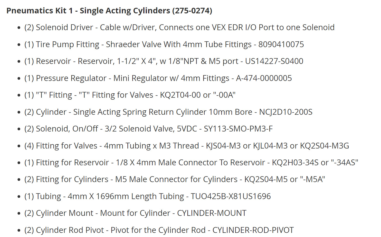 V5 रोबोटिक्स में पारंपरिक न्यूमेटिक्स के घटकों और विन्यास को दर्शाने वाला आरेख, सिस्टम की बेहतर समझ के लिए विभिन्न भागों और उनके कनेक्शनों को प्रदर्शित करता है।