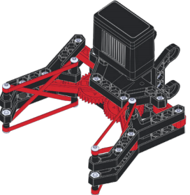 Diagram znázorňující různé mechanismy kategorie V5, zobrazující jejich součásti a funkce pro lepší pochopení systému.