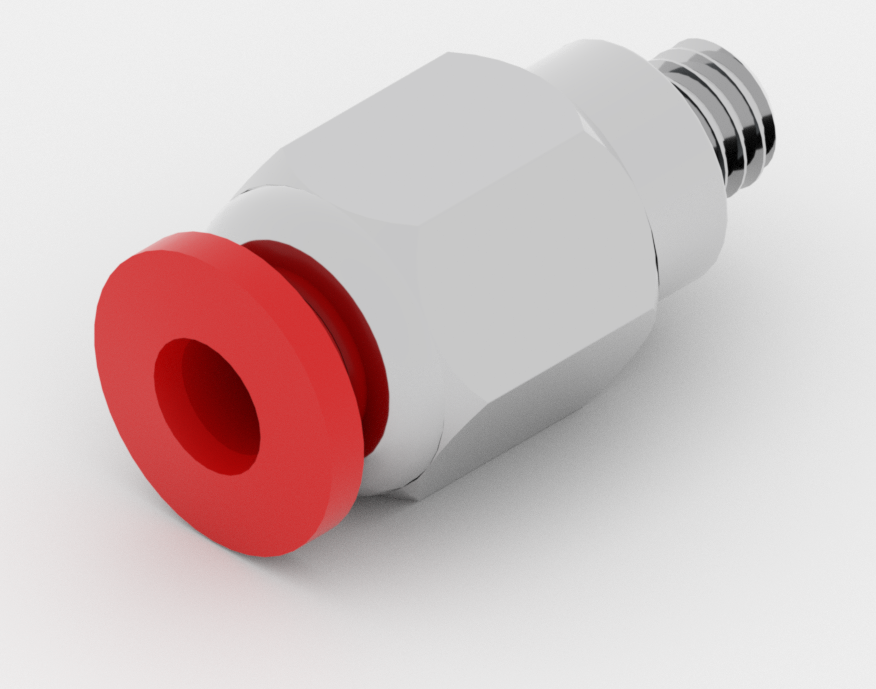 Diagramma che illustra i componenti pneumatici V5 e le loro funzioni, tra cui valvole, cilindri e connessioni, utilizzati nelle applicazioni robotiche.