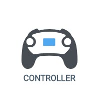 Diagram met de componenten van V5 Pneumatiek, met de verschillende onderdelen en hun aansluitingen die relevant zijn voor de beschrijving van de V5-categorie.