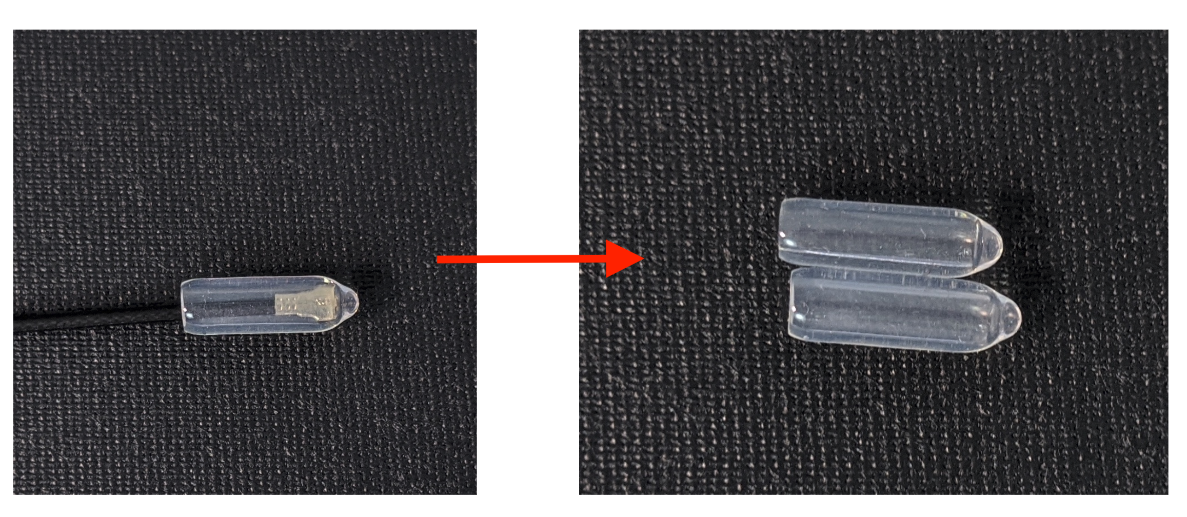 VEX AI コンポーネントからプラスチック カバーを取り外す方法を示す画像のコラージュ。V5 カテゴリで VEX AI を設定するための手順を段階的に示しています。