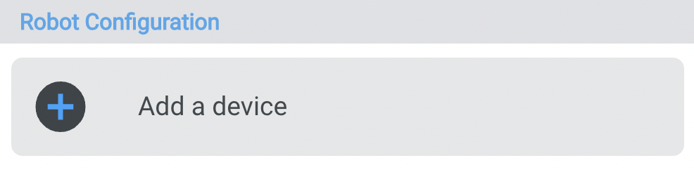 VEX रोबोटिक्स V5 कॉन्फ़िगरेशन में 'डिवाइस जोड़ें' इंटरफ़ेस का स्क्रीनशॉट, रोबोट सेटअप में डिवाइस जोड़ने के विकल्प दिखा रहा है।