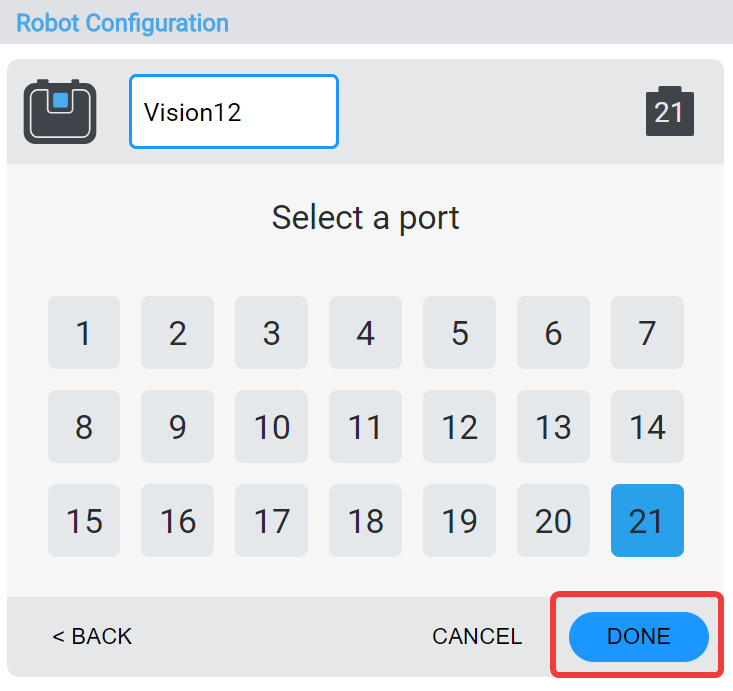Diagrama que ilustra la configuración de un robot V5, mostrando varios componentes y sus conexiones, relevantes para la sección Descripción de la categoría V5 y configuración del robot.