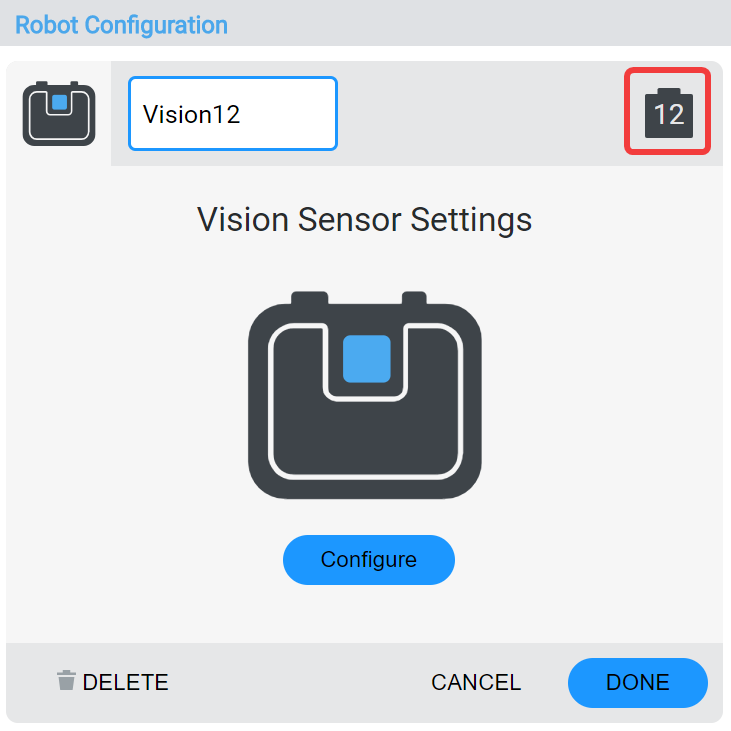 Sơ đồ minh họa cấu hình của robot V5, hiển thị các thành phần khác nhau và kết nối của chúng, có liên quan đến phần Mô tả danh mục V5 và phần Cấu hình robot.