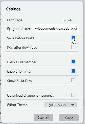 Screenshot der Funktion „Automatisches Speichern“ in V5, der die Umschaltoption zum Aktivieren oder Deaktivieren des automatischen Speicherns von Änderungen in der Anwendung zeigt.