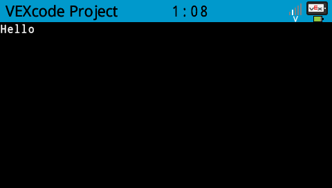 Capture d'écran d'une interface de programmation VEX V5 affichant une structure de code basée sur des blocs pour un didacticiel sur le contrôle des robots, comprenant des blocs pour le mouvement et l'intégration des capteurs.