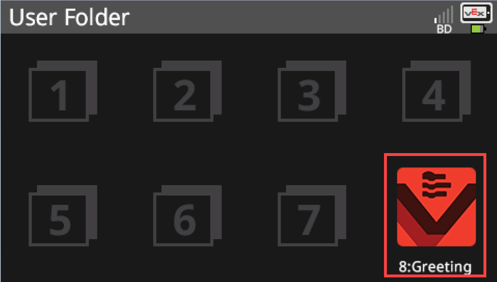 Schermata dell'interfaccia di programmazione VEX V5 Blocks che mostra vari blocchi di programmazione e le relative connessioni, illustrando un tutorial per la creazione di programmi nel sistema robotico V5.