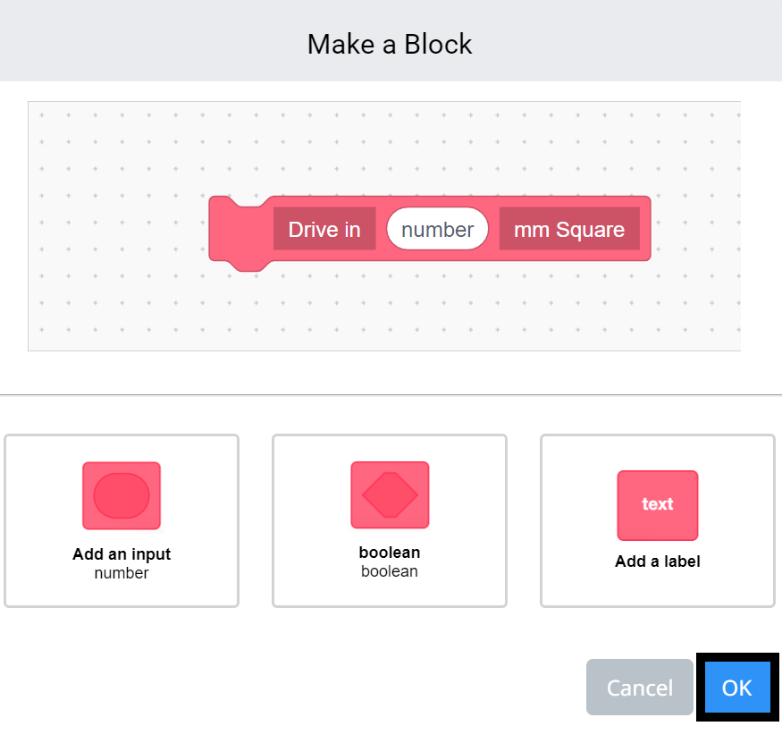 Tangkapan layar antarmuka pemrograman VEX V5 Blocks yang memperlihatkan tutorial blok 'Gabungkan Masukan', yang mengilustrasikan cara menggabungkan beberapa sinyal masukan menjadi satu keluaran untuk pemrograman robot.
