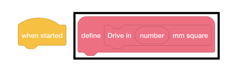 Captura de pantalla de la función Definir bloque en V5, que ilustra cómo crear y personalizar bloques en la sección del tutorial. La imagen muestra una interfaz de usuario con opciones y configuraciones para la configuración de bloques.