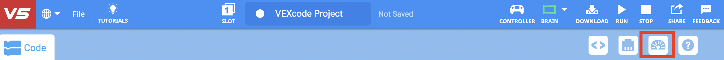 Icono de impresión que representa la opción para imprimir contenido, utilizado en el contexto de los tutoriales de V5 Blocks.
