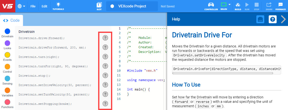 V5 カテゴリの説明からの C++ チュートリアルのスクリーンショット。プログラミングの概念に関連するコード スニペットと説明が表示されています。